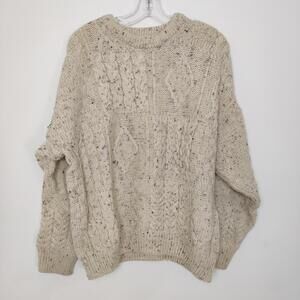 Celtic Country 100% Wool Irish Cable Knit Sweater Medium